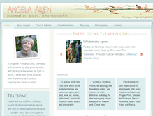 Tablet Screenshot of angelaallenwrites.com